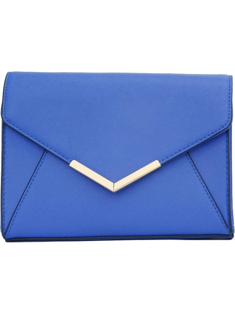 👜 Women's Blue Faux Leather Evening Handbag Party Wedding Prom Clutch Purses